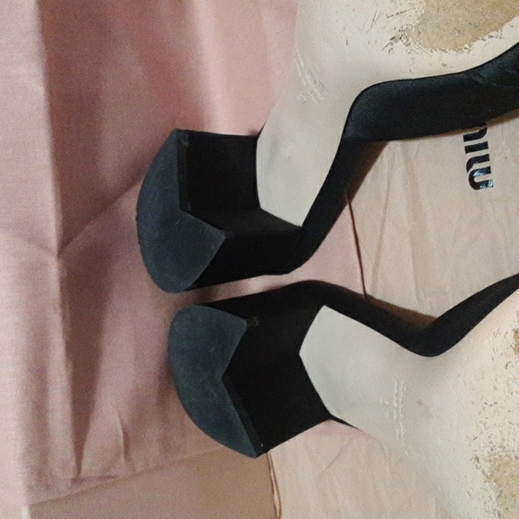 MIU MIU CALZATURE DONNA PRADA 39 CRYSTAL SATIN SANDALS - Picture 6 of 10